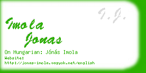 imola jonas business card